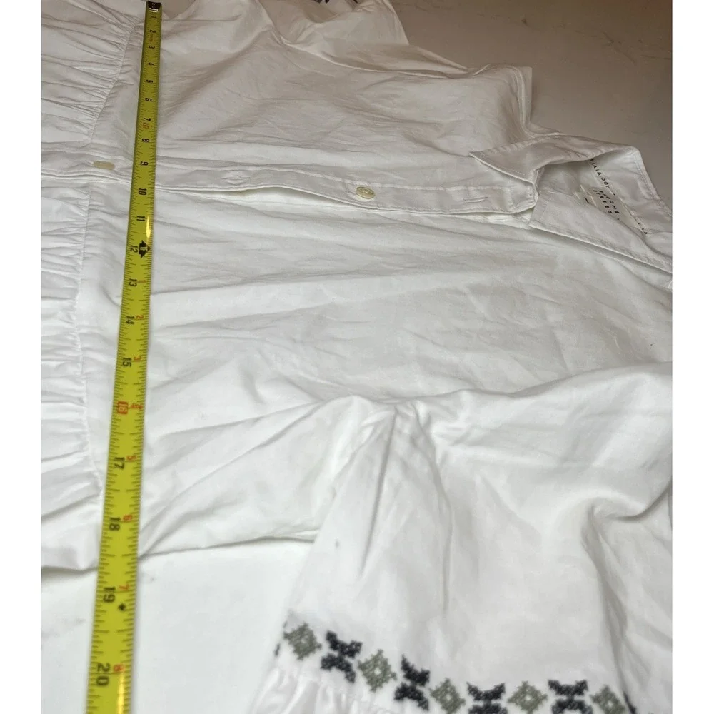 KATE‎ SPADE BROOME STREET SHIRT 100% COTTON EMBROIDERED Size Small